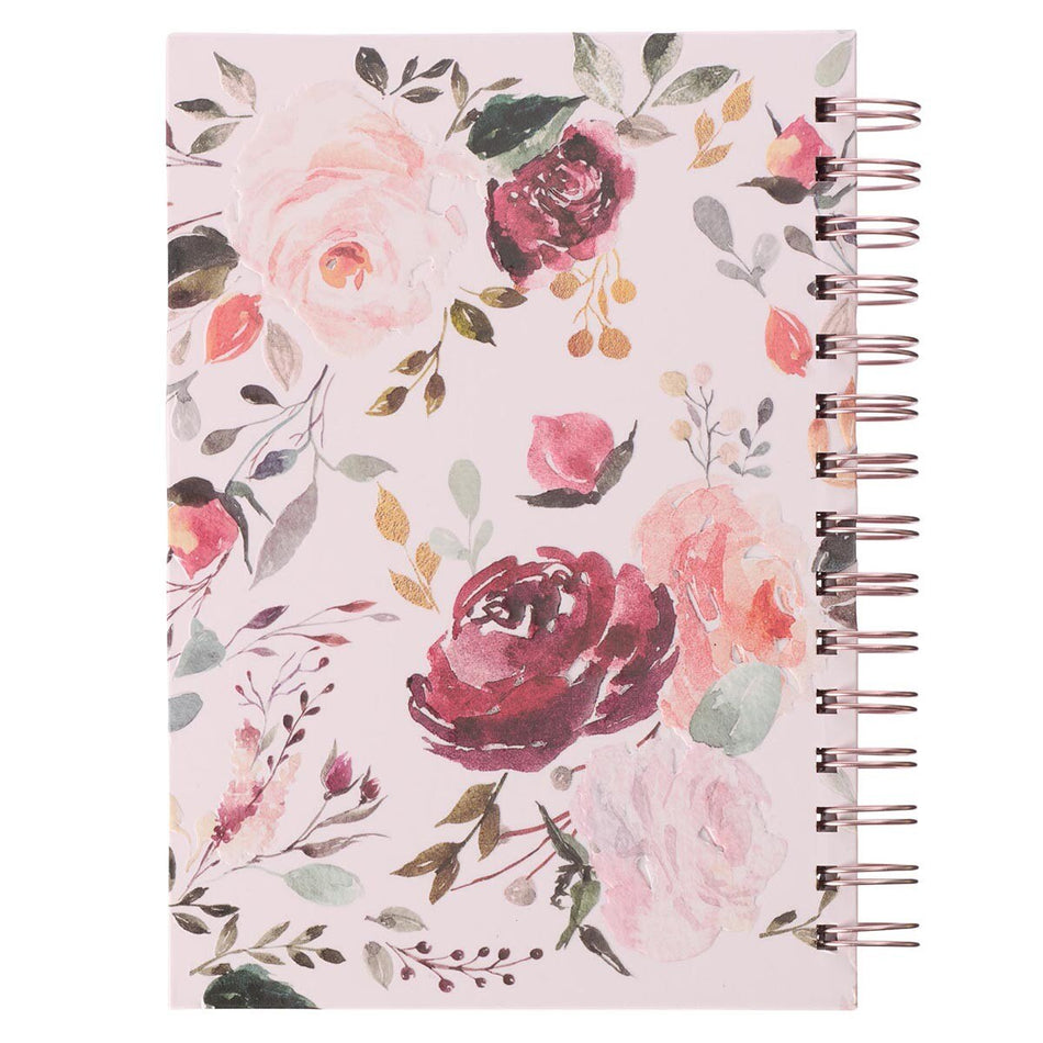 The Plans I Have for You Plum Floral Spiral Journal - Jeremiah 29:11 by Christian Art Gifts, product view 2
