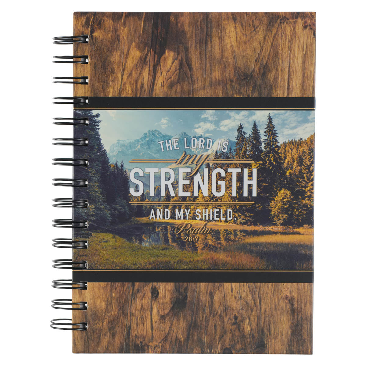 The Lord is My Strength Spiral Journal - Psalm 28:7 by Christian Art Gifts