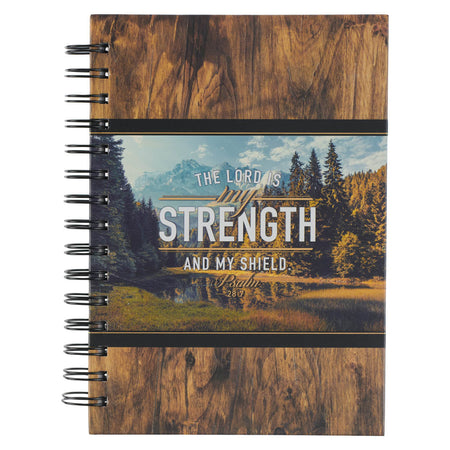 The Lord is My Strength Spiral Journal - Psalm 28:7 by Christian Art Gifts