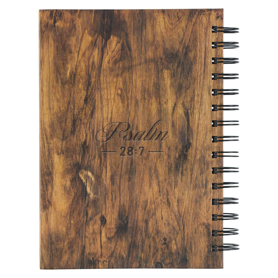 The Lord is My Strength Spiral Journal - Psalm 28:7 by Christian Art Gifts, product view 2