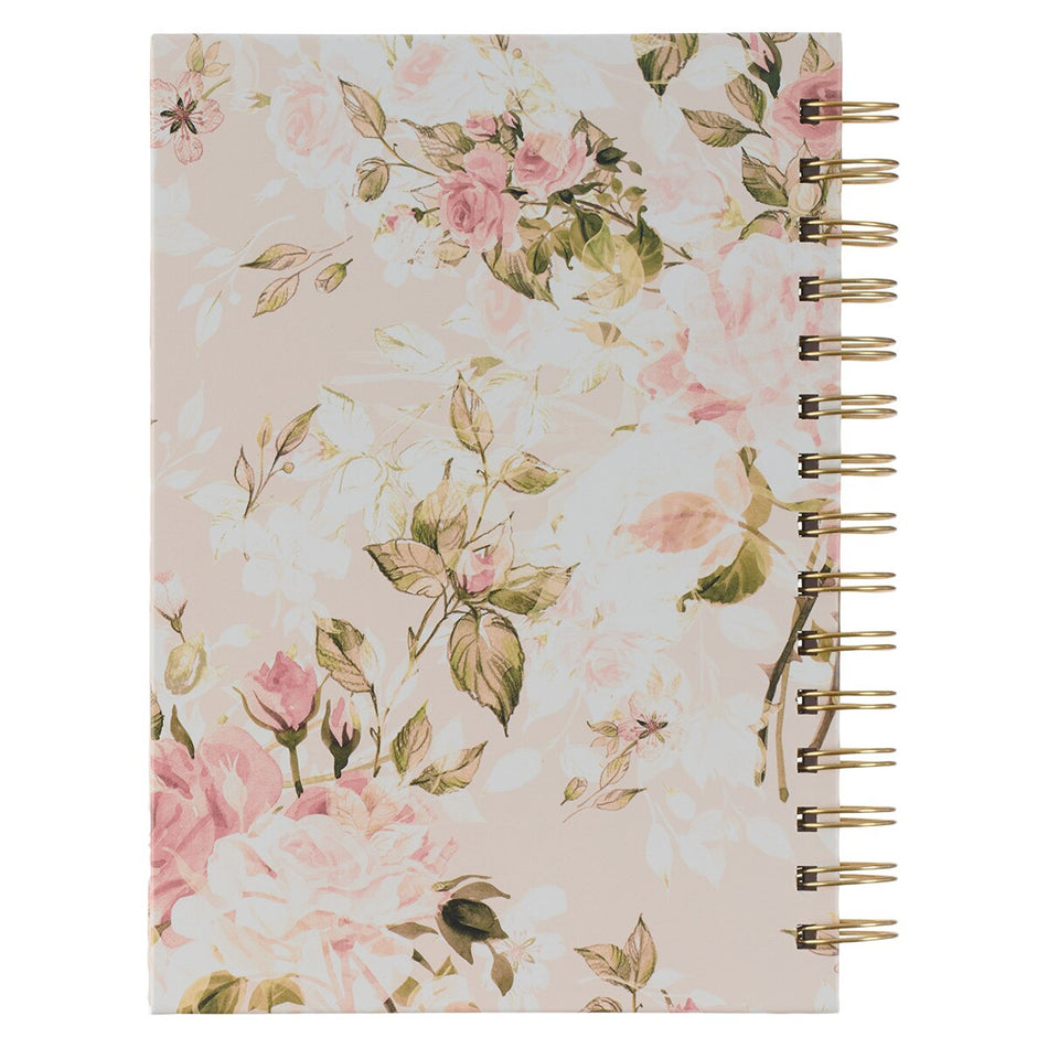 His Grace is Enough Blush Pink Floral Large Spiral Journal - 2 Corinthians 12:9 by Christian Art Gifts, product view 2