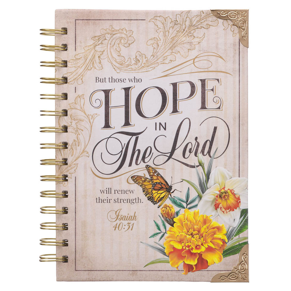 Hope in the Lord Large Spiral Journal - Isaiah 40:31 by Christian Art Gifts