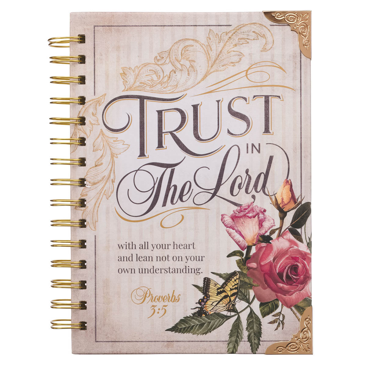 Trust in the Lord Floral Spiral Journal - Proverbs 3:5 by Christian Art Gifts
