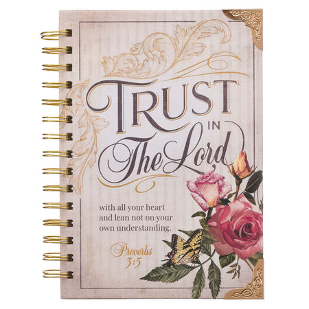 Trust in the Lord Floral Spiral Journal - Proverbs 3:5 by Christian Art Gifts