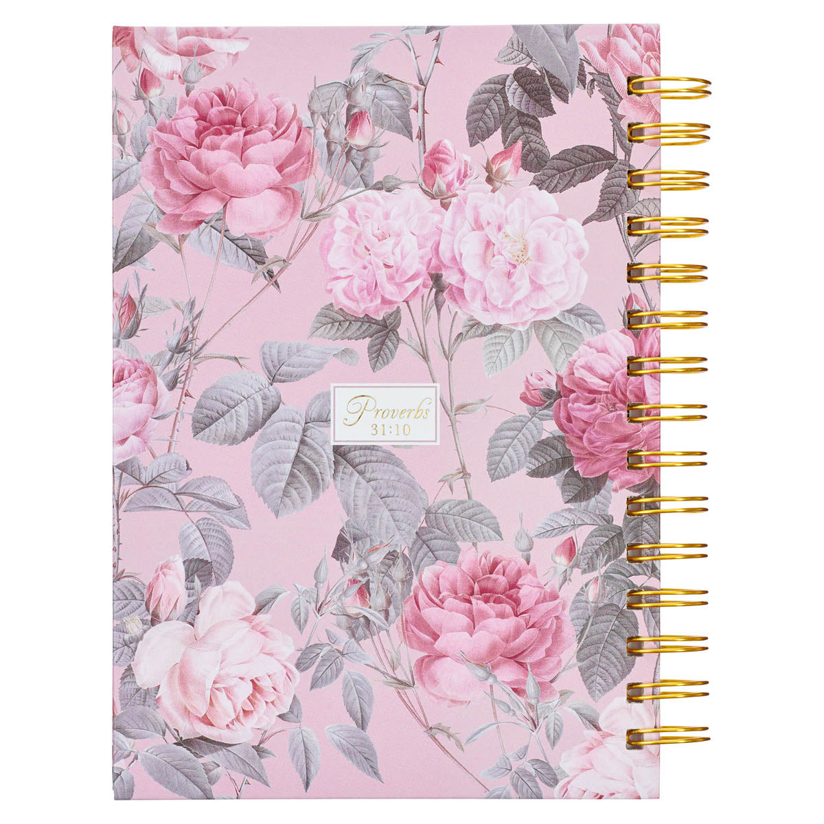 More Precious than Rubies Pink Floral Large Spiral Journal - Proverbs 31:10 by Christian Art Gifts, product view 2