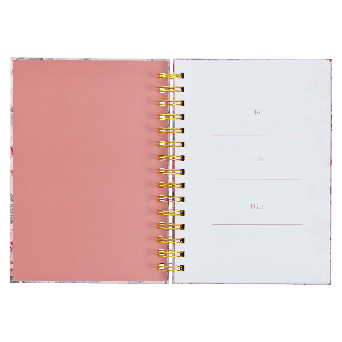More Precious than Rubies Pink Floral Large Spiral Journal - Proverbs 31:10 by Christian Art Gifts, product view 3