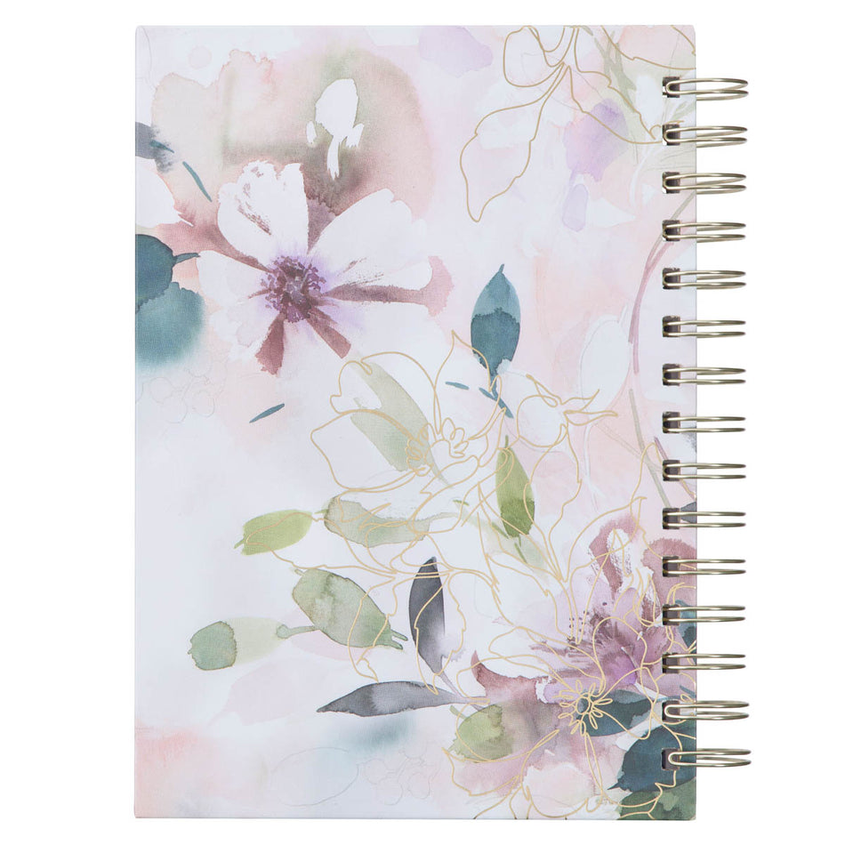Trust in the Lord Purple Bloom Spiral Journal - Proverbs 3:5 by Christian Art Gifts, product view 2