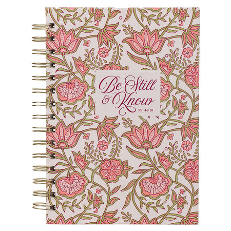Be Still and Know Pink Spring Spiral Journal - Psalm 46:10 by Christian Art Gifts
