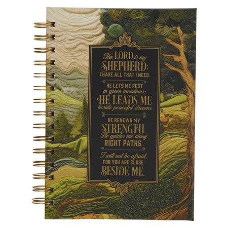 The Lord is My Shepherd Spiral Journal - Psalm 23:1-4 by Christian Art Gifts