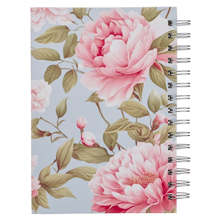 Noble Things Pink Peony Spiral Journal - Proverbs 31:29 by Christian Art Gifts, product view 2