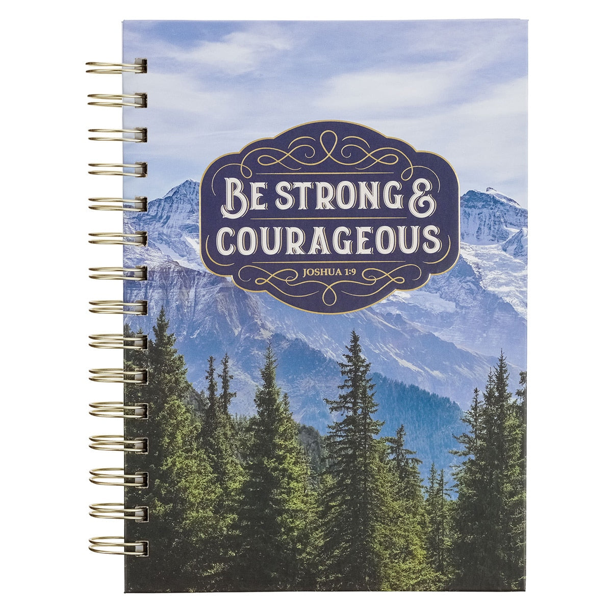 Be Strong and Courageous Mountain Vista Spiral Journal - Joshua 1:9 by Christian Art Gifts