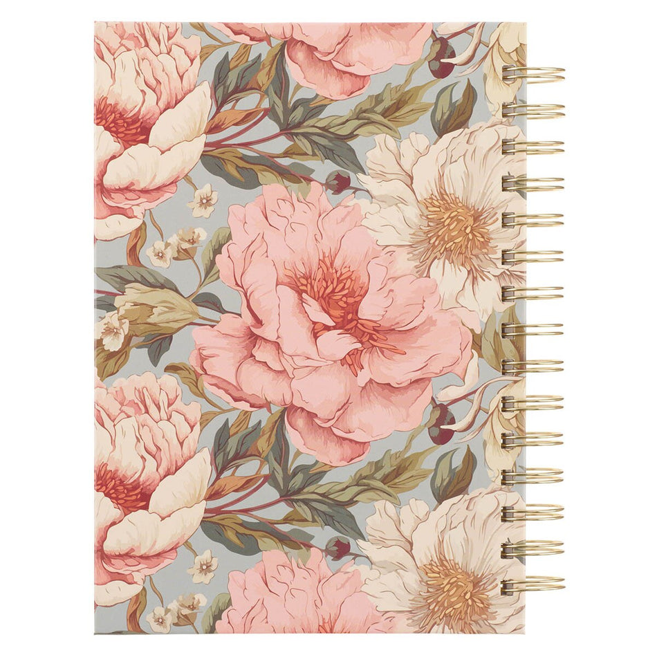 Be Strong and Courageous Delicate Dahlia Spiral Journal - Joshua 1:9 by Christian Art Gifts, product view 2