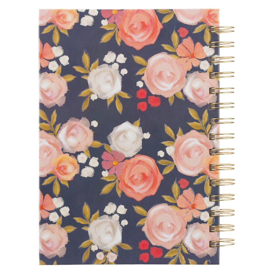 Be Still and Know Painted Peonies Spiral Journal - Psalm 46:10 by Christian Art Gifts, product view 2