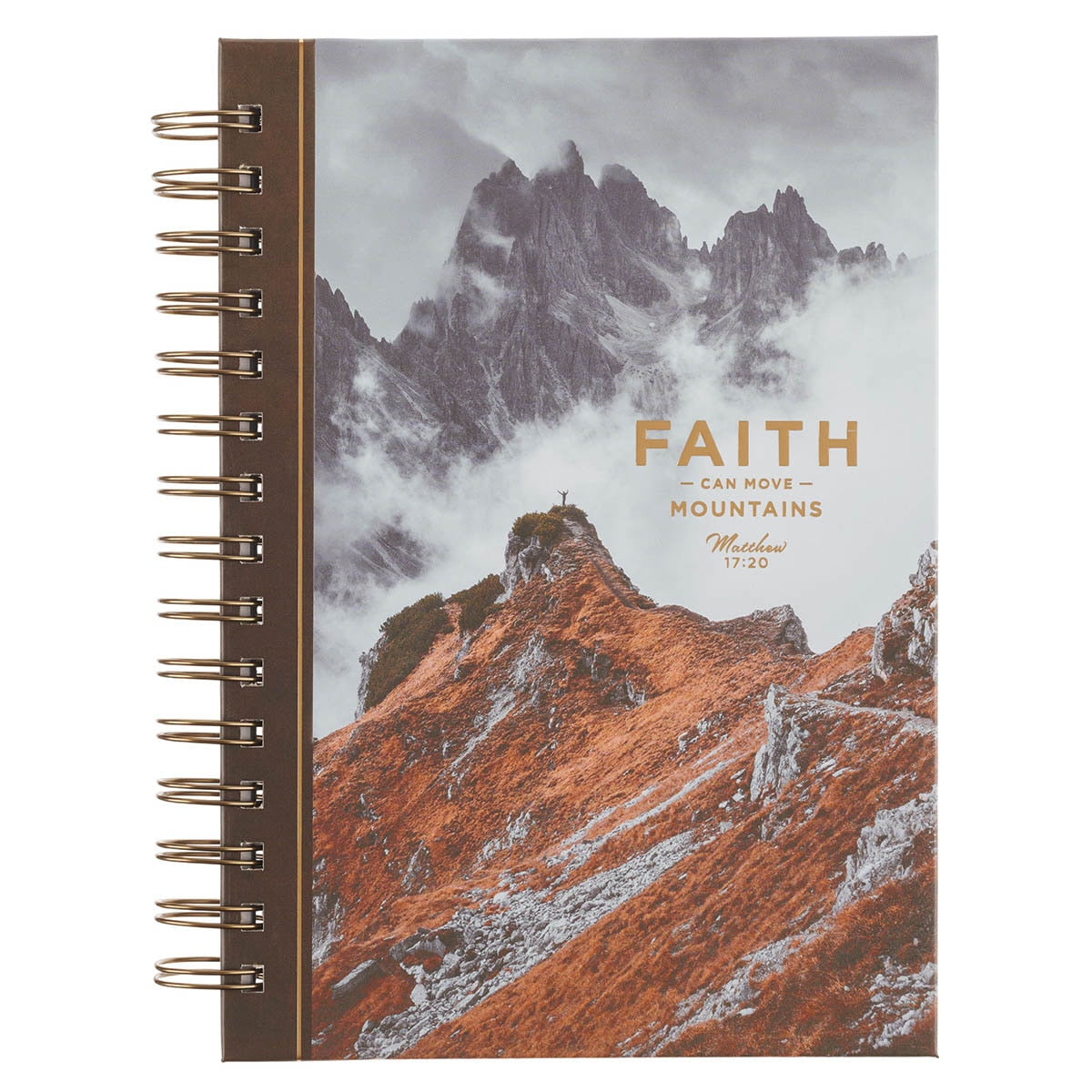 Faith Can Move Mountains Spiral Journal - Matthew 17:20 by Christian Art Gifts