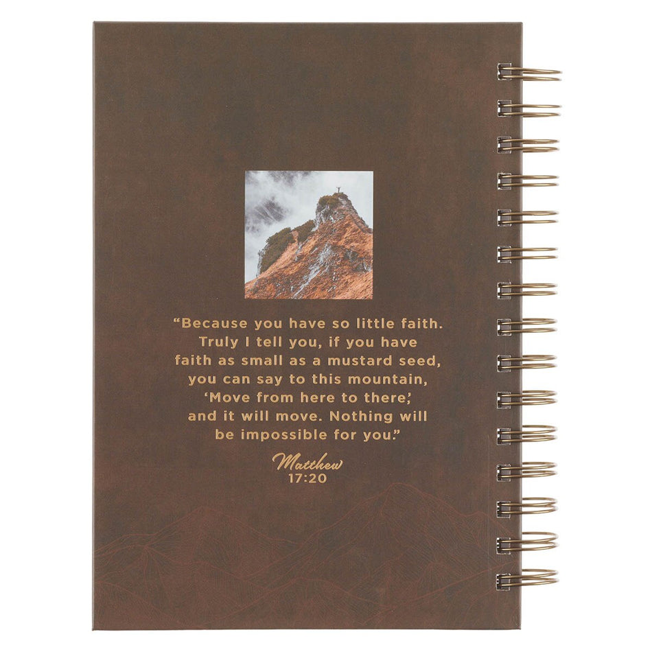 Faith Can Move Mountains Spiral Journal - Matthew 17:20 by Christian Art Gifts, product view 2