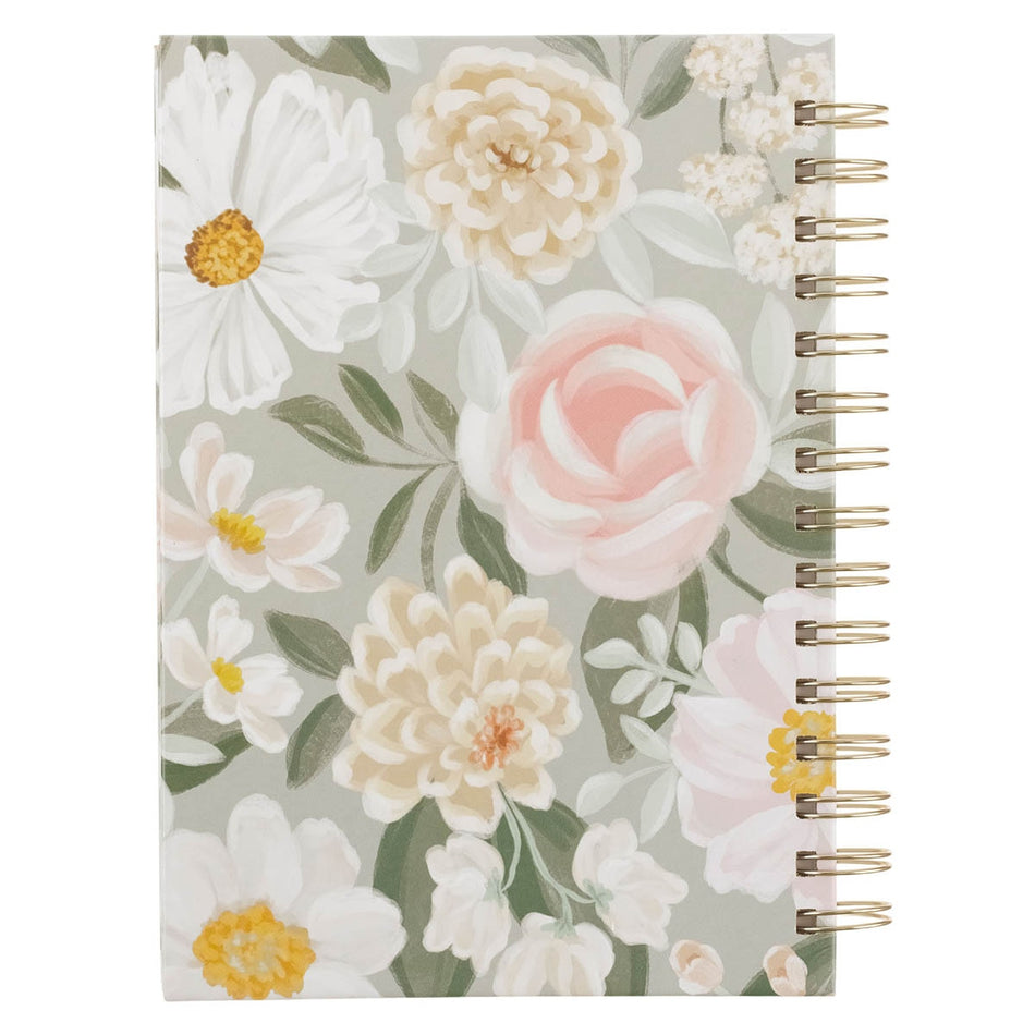 He Restores My Soul Green Garden Spiral Journal - Psalm 23:3 by Christian Art Gifts, product view 2