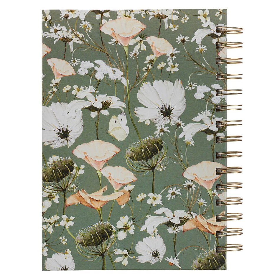 Be Still Sage Blossom Spiral Journal - Psalm 46:10 by Christian Art Gifts, product view 2