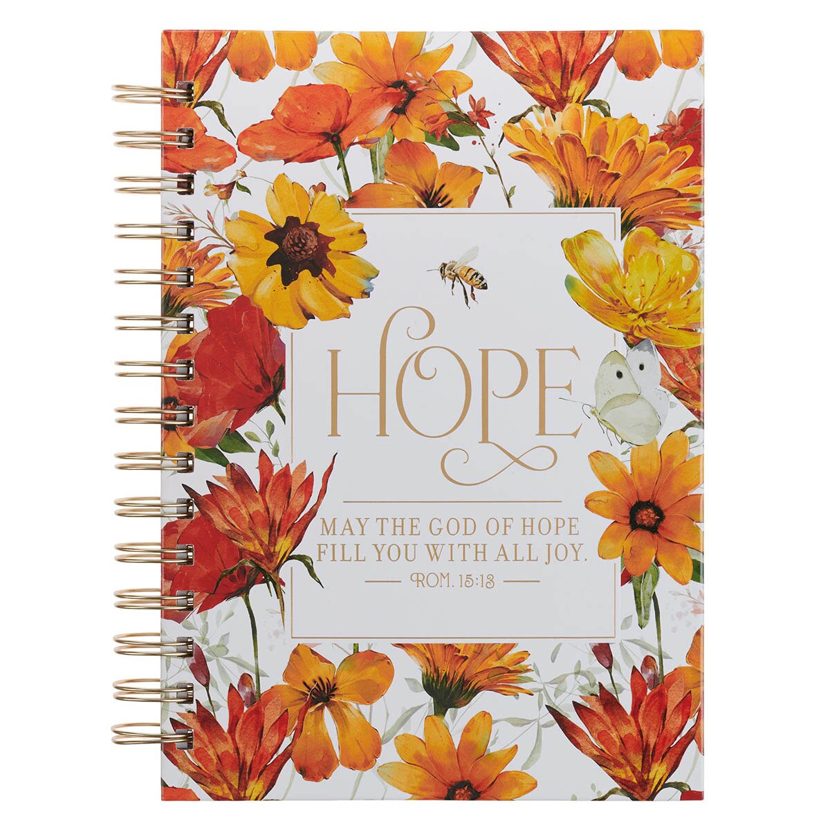 Hope Autumn Garden Spiral Journal - Romans 15:13 by Christian Art Gifts