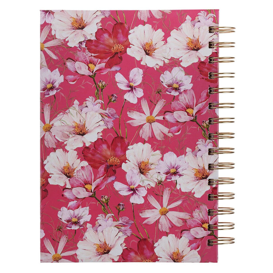 Love Cherry Pink Hummingbird Spiral Journal - 1 Corinthians 13:4 by Christian Art Gifts, product view 2