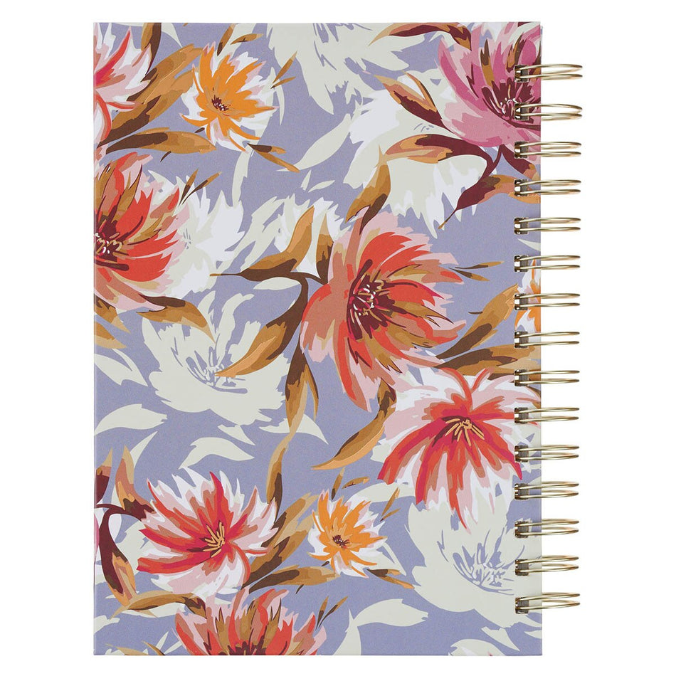 Bless You and Keep You Blue Floral Spiral Journal - Numbers 6:24 by Christian Art Gifts, product view 2