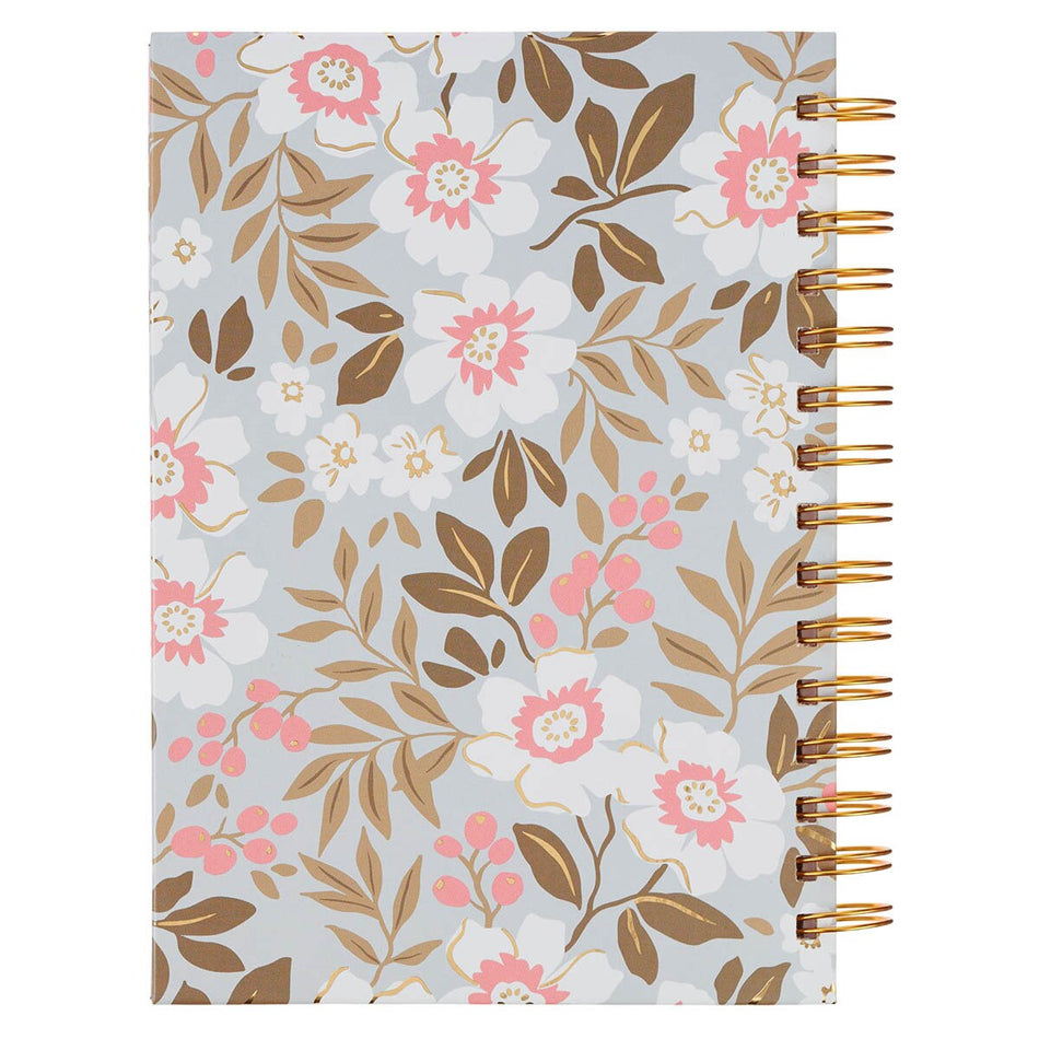 Things Are Possible White Poppy Spiral Journal - Matthew 19:26 by Christian Art Gifts, product view 2
