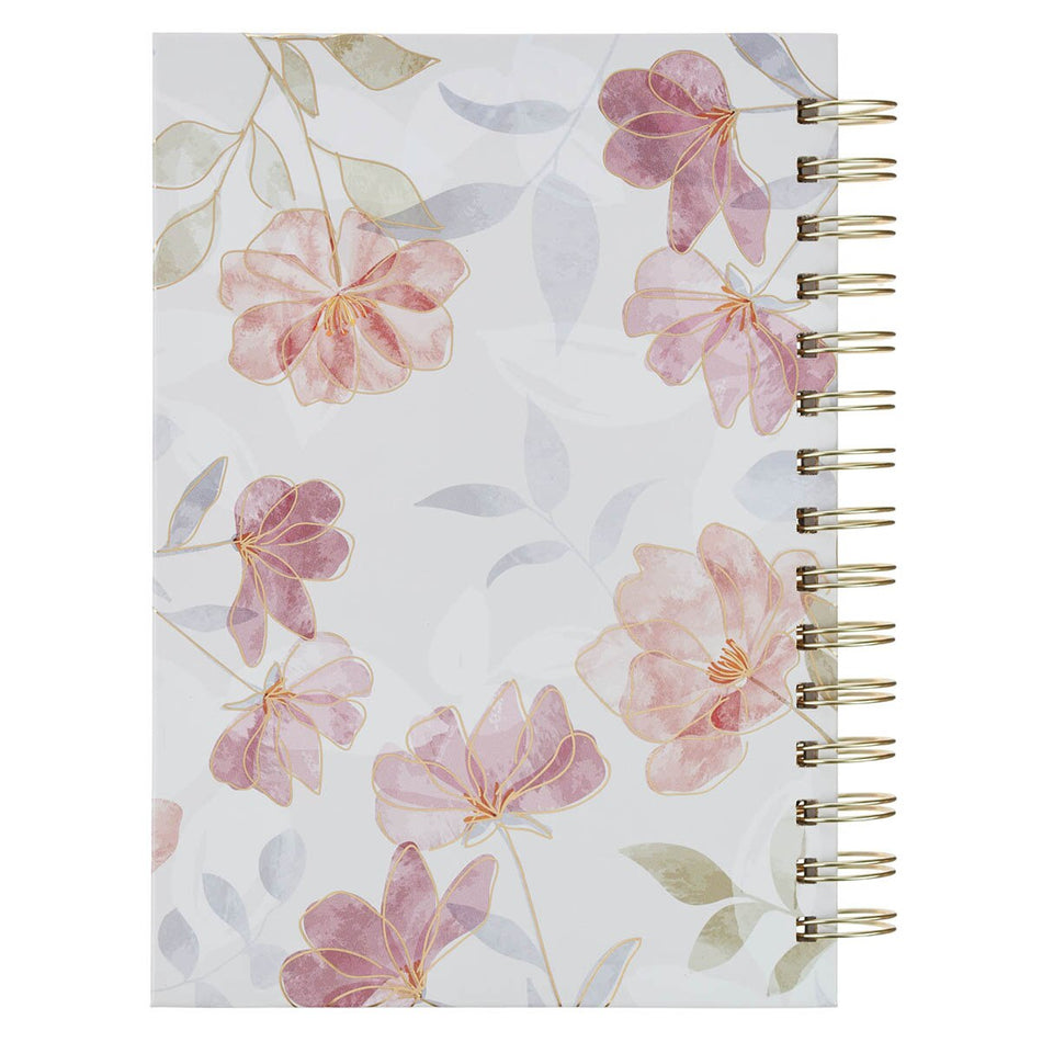 Walk by Faith Pink Cosmos Spiral Journal - 2 Corinthians 5:7 by Christian Art Gifts, product view 2