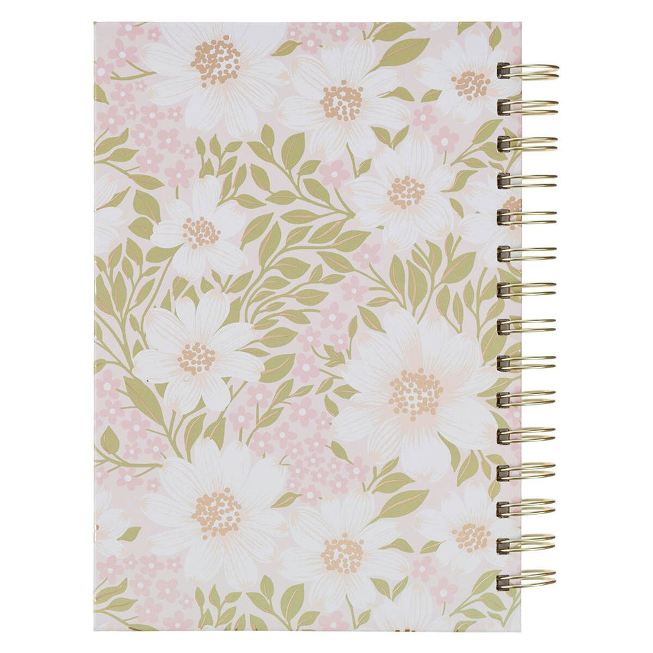 Bless and Keep You Blush Bloom Spiral Journal - Numbers 6:24 by Christian Art Gifts, product view 2