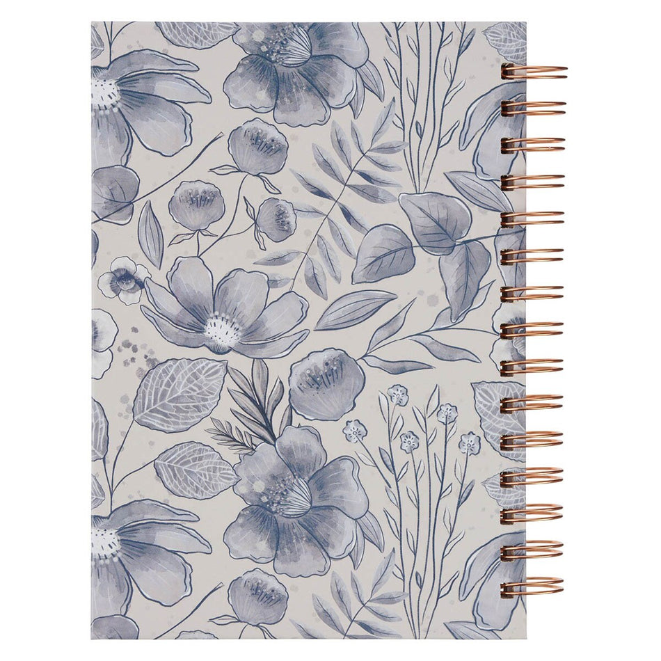 Trust in the Lord Blue Botanical Spiral Journal - Proverbs 3:5 by Christian Art Gifts, product view 2