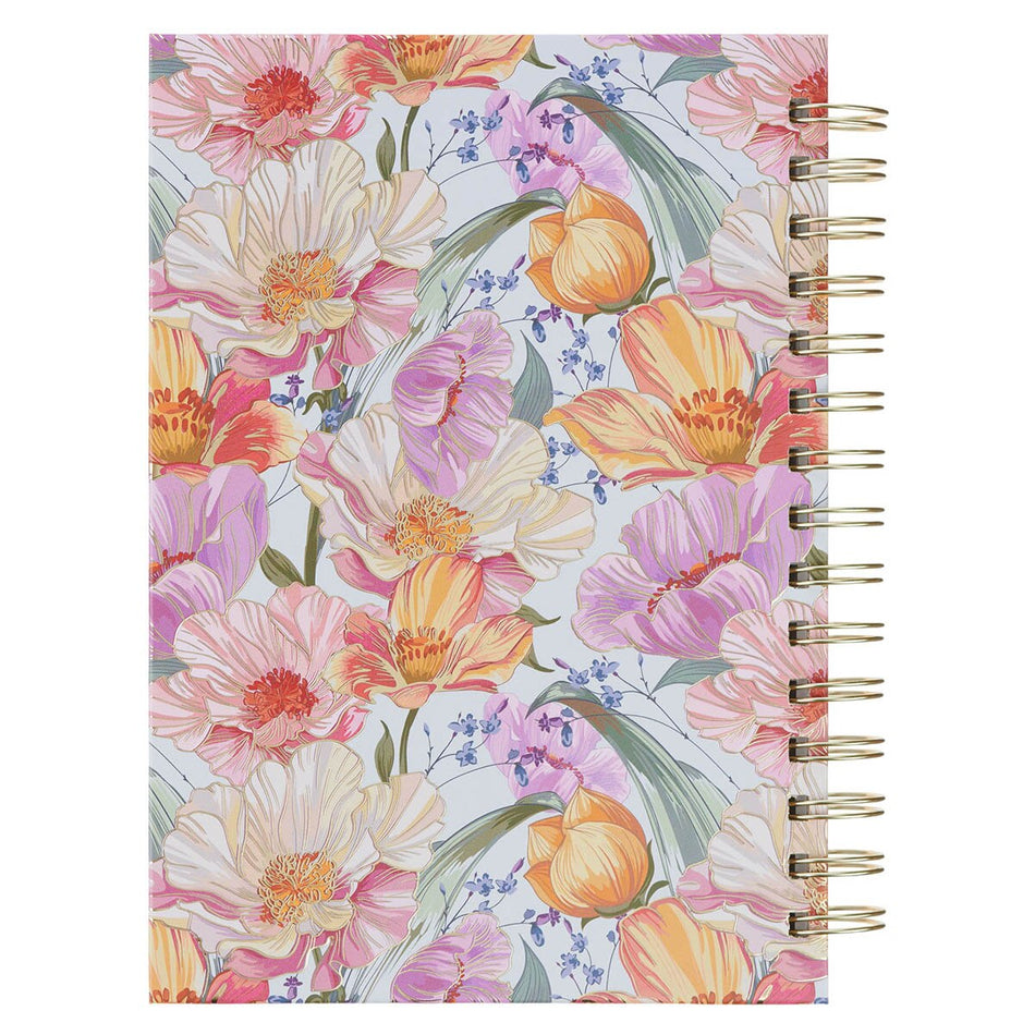 I Know the Plans Bright Floral Spiral Journal Jeremiah 29:11 by Christian Art Gifts, product view 2