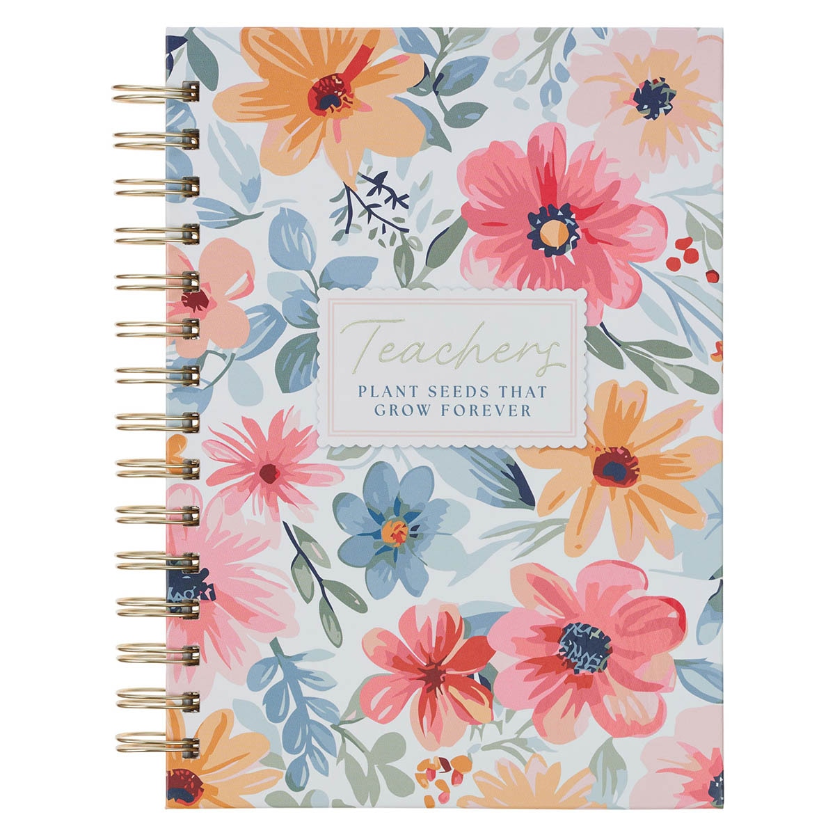 Teachers Plant Seeds Coral Garden Spiral Journal by Christian Art Gifts