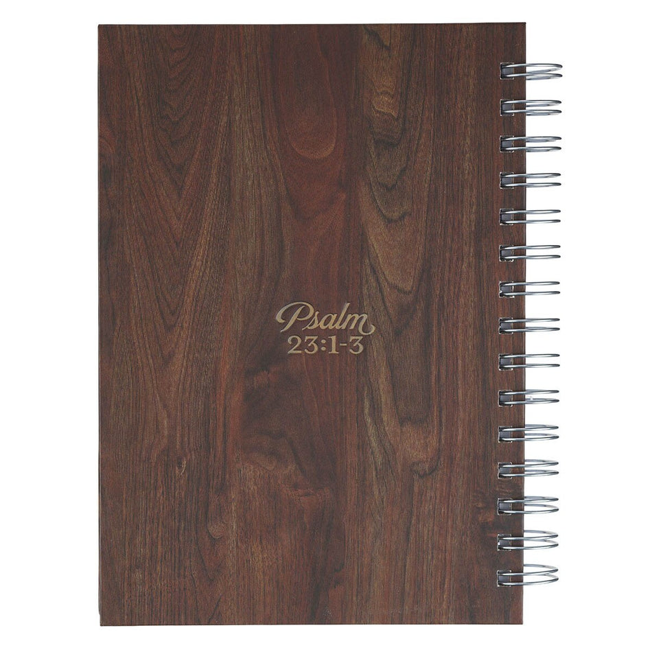 Shepherd Brown Pastoral Spiral Journal Psalm 23:3 by Christian Art Gifts, product view 2