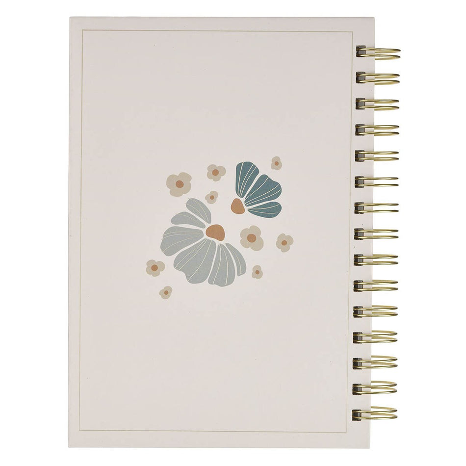 God Is Good Blue Blooms Spiral Journal - Psalm 34:8 by Christian Art Gifts, product view 2