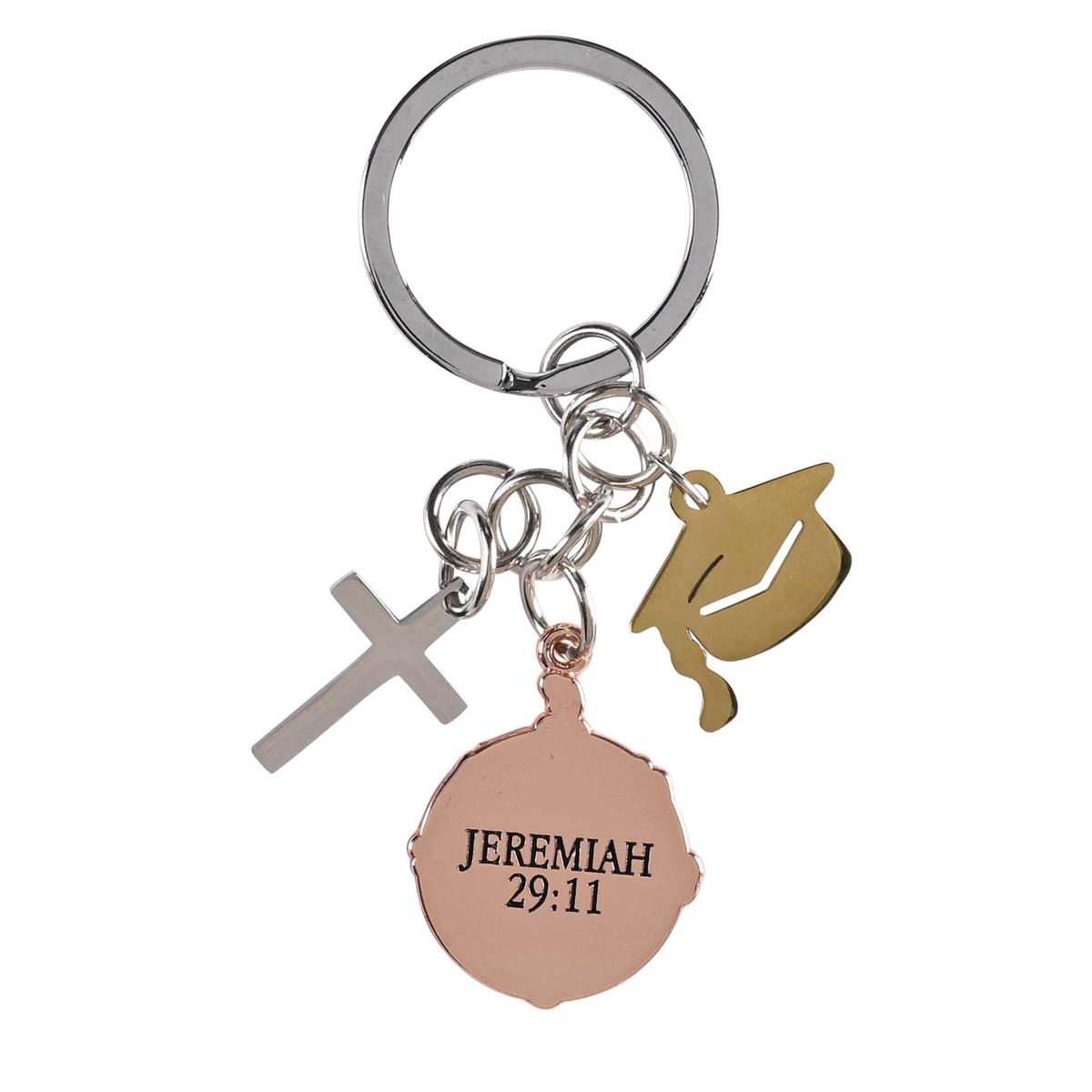 Keyring Grad Cap Compass Cross by Dicksons