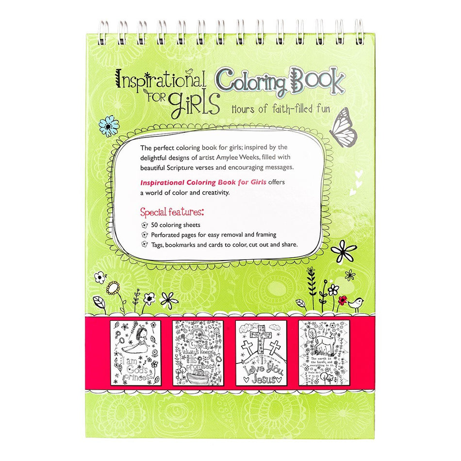 Inspirational Coloring Book For Girls by Christian Art Gifts, product view 2