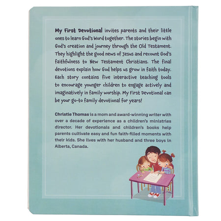 My First Devotional Teal Hardcover Devotional Book by Christian Art Gifts, product view 2