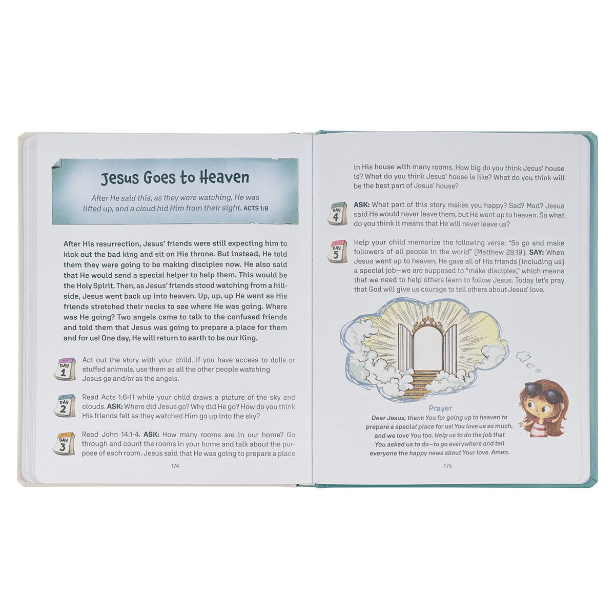 My First Devotional Teal Hardcover Devotional Book by Christian Art Gifts, product view 6