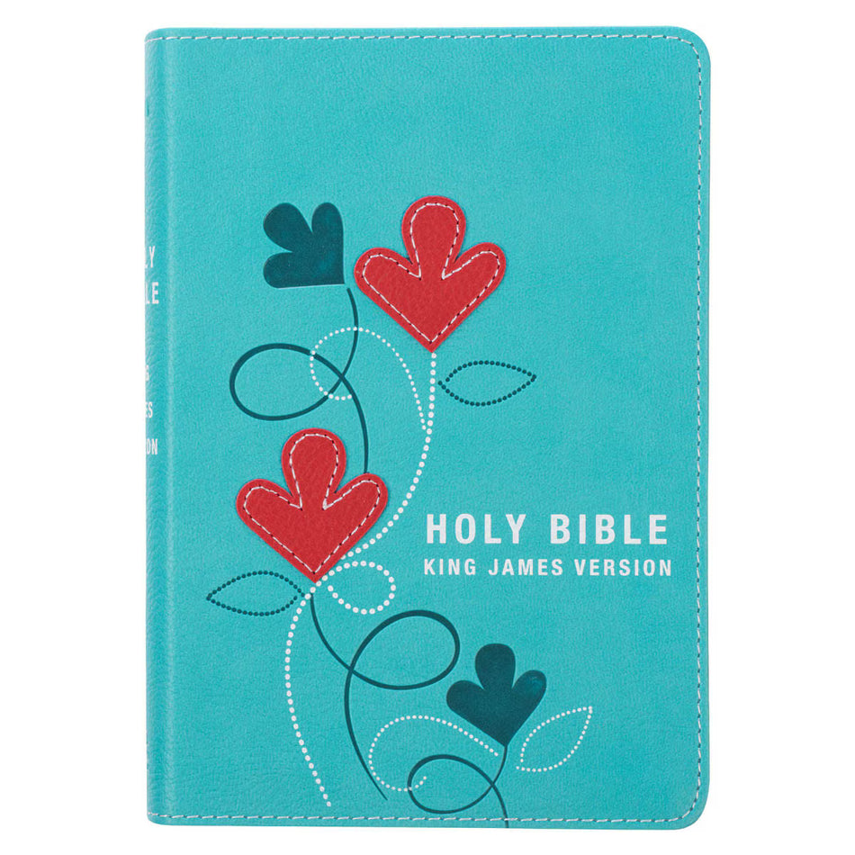 Turquoise Faux Leather Compact King James Version Bible