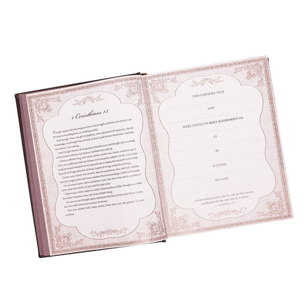 Dark Brown Faux Leather Hardcover King James Version Family Bible by Christian Art Gifts, product view 5