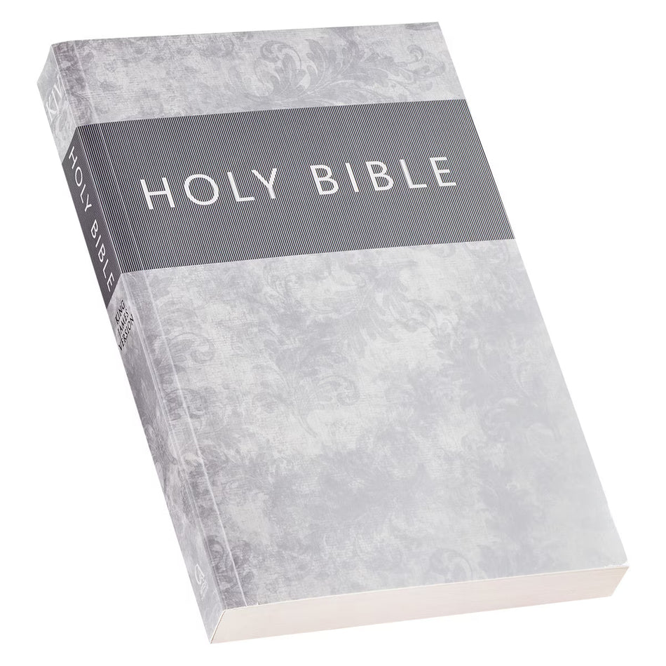 Silver-Gray Damask Softcover King James Version Outreach Bible