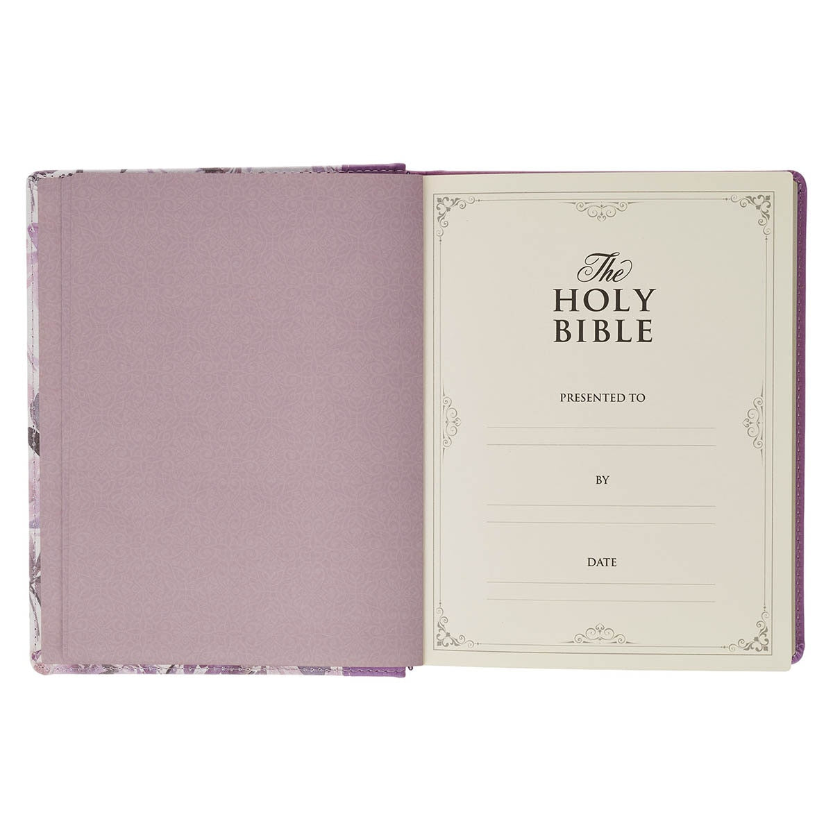 Purple Floral Faux Leather Hardcover Note-taking Bible by Christian Art Gifts, product view 5