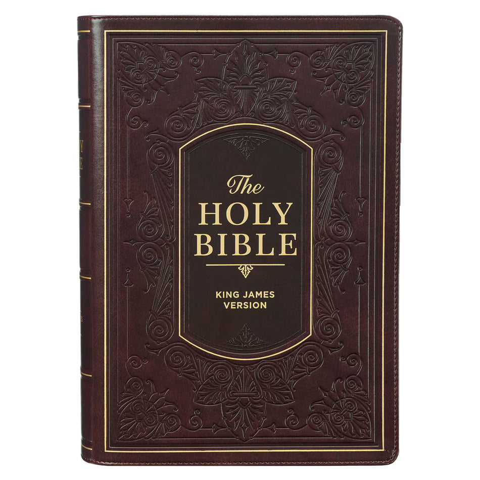 Burgundy Faux Leather King James Version Study Bible with Thumb Index