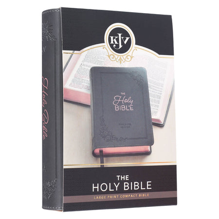 Cobalt Gray Large Print Compact King James Version Bible by Christian Art Gifts, product view 6