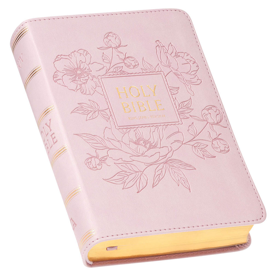 Ballet Pink Large Print Compact King James Version Bible by Christian Art Gifts, product view 2