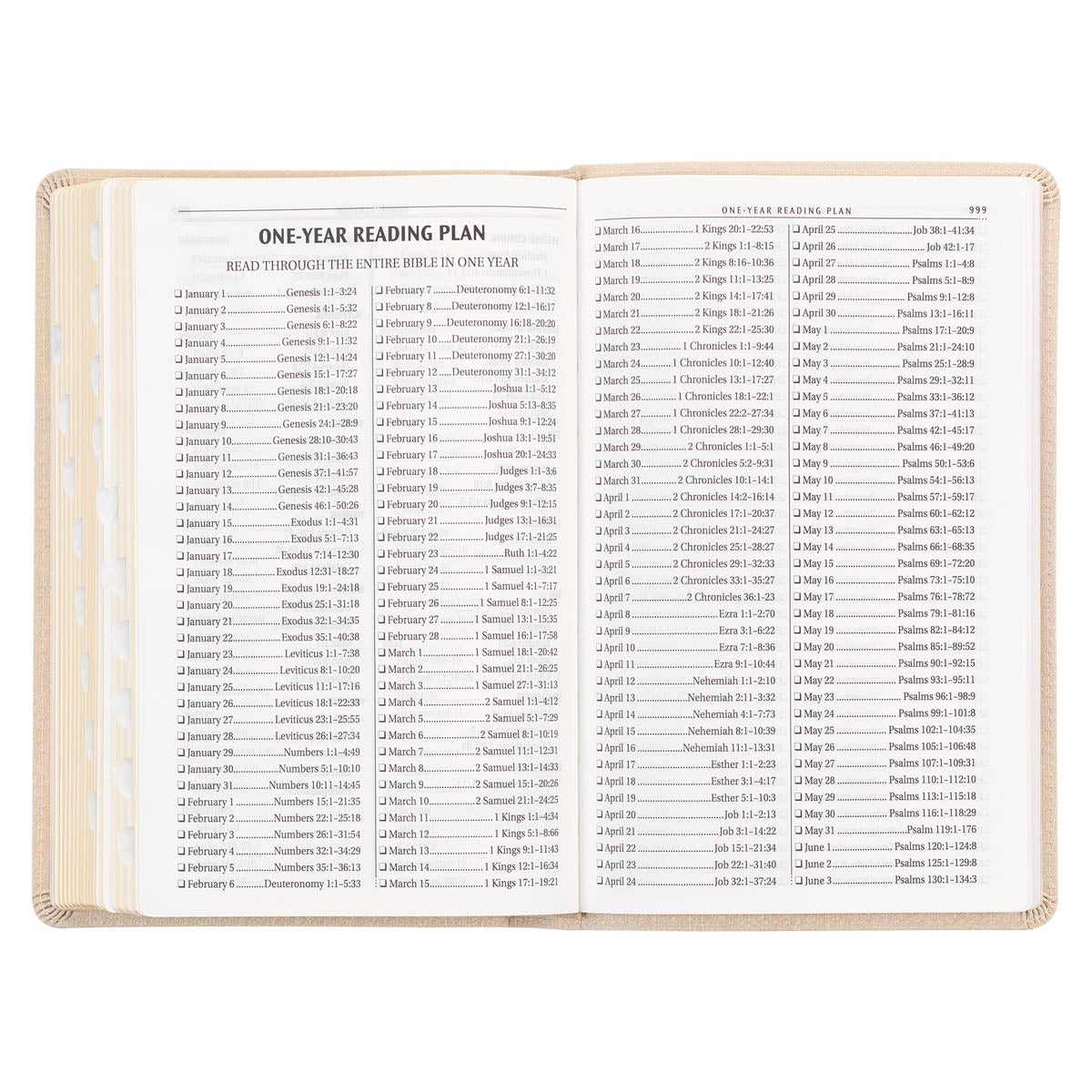 Pearlized Ivory Faux Leather King James Version Deluxe Gift Bible with Thumb Index by Christian Art Gifts, product view 6