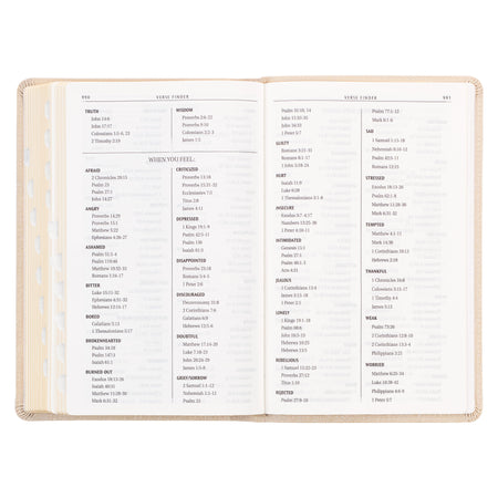 Pearlized Ivory Faux Leather King James Version Deluxe Gift Bible with Thumb Index by Christian Art Gifts, product view 7