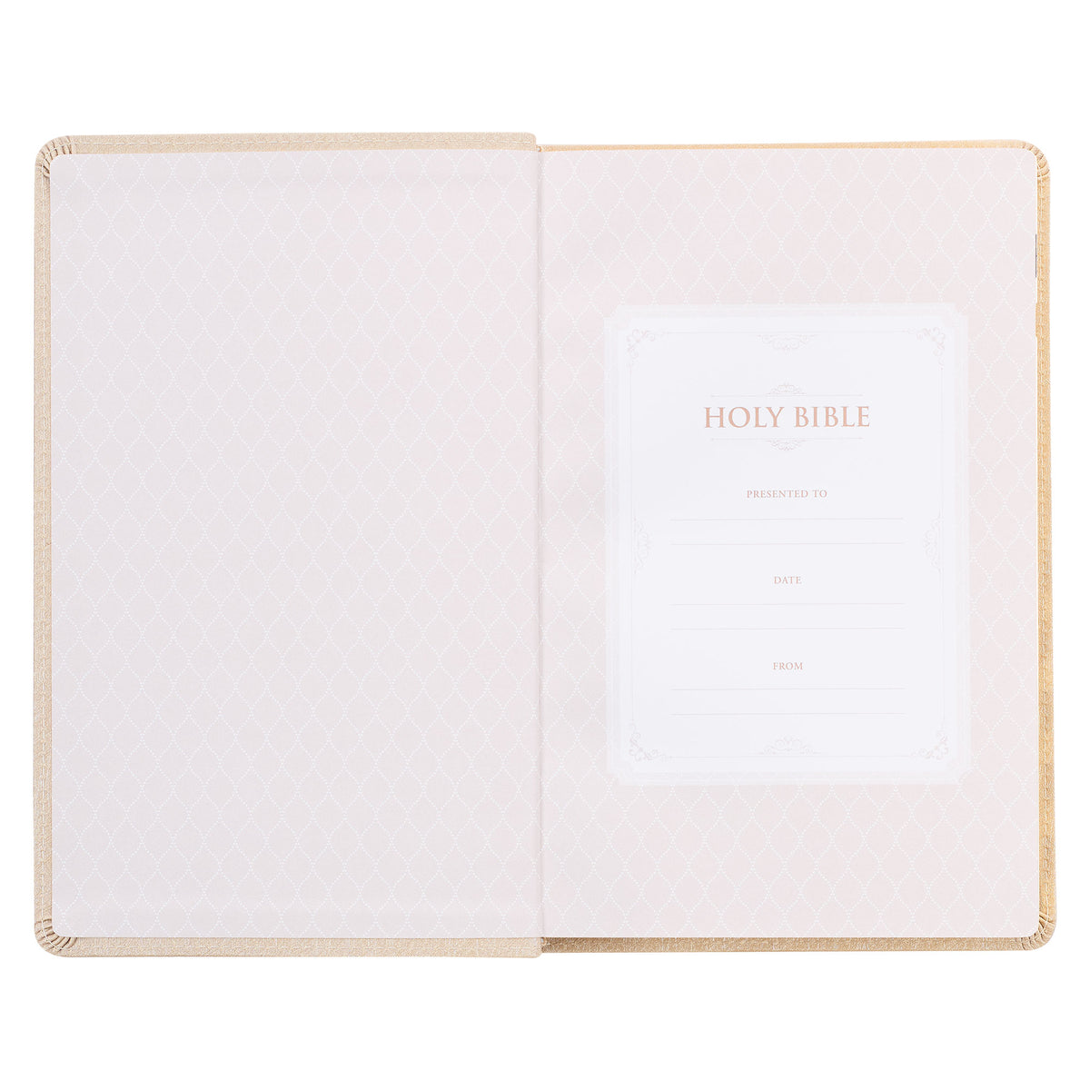 Pearlized Ivory Faux Leather King James Version Deluxe Gift Bible with Thumb Index by Christian Art Gifts, product view 3