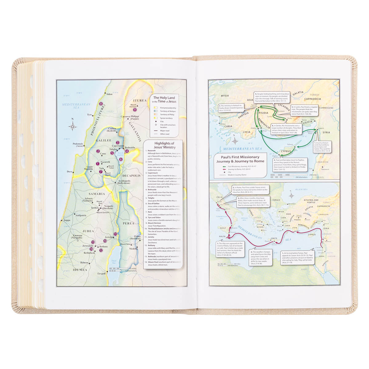 Pearlized Ivory Faux Leather King James Version Deluxe Gift Bible with Thumb Index by Christian Art Gifts, product view 4