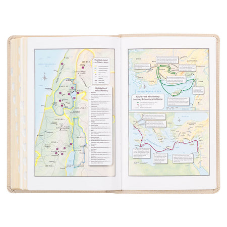 Pearlized Ivory Faux Leather King James Version Deluxe Gift Bible with Thumb Index by Christian Art Gifts, product view 4
