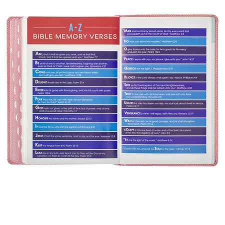 Blossom Pink Heart Faux Leather King James Version Kid's Bible by Christian Art Gifts, product view 8