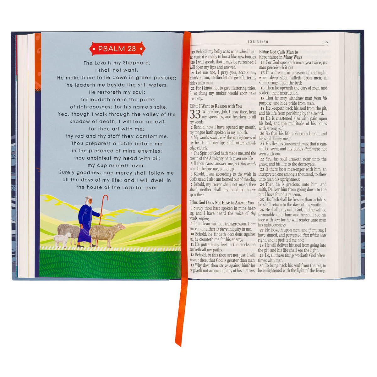 Blue Hardcover Kid's King James Version Bible by Christian Art Gifts, product view 7